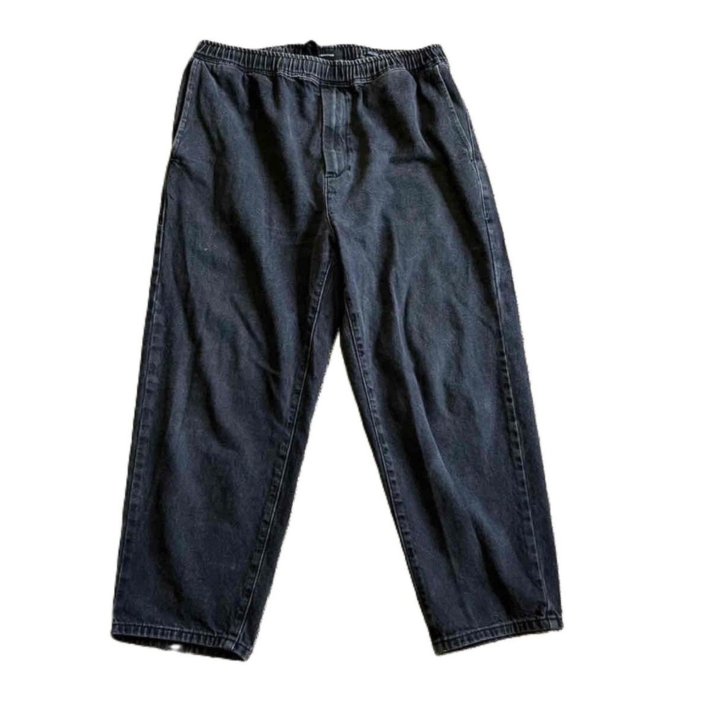 Urban Outfitters Mens Black Elastic Waistband Jeans Pants Size 32